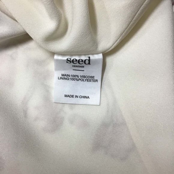 SEED HERITAGE White Floral Frill Cold Shoulder White Mini Dress RRP$219 - Picture 8 of 8